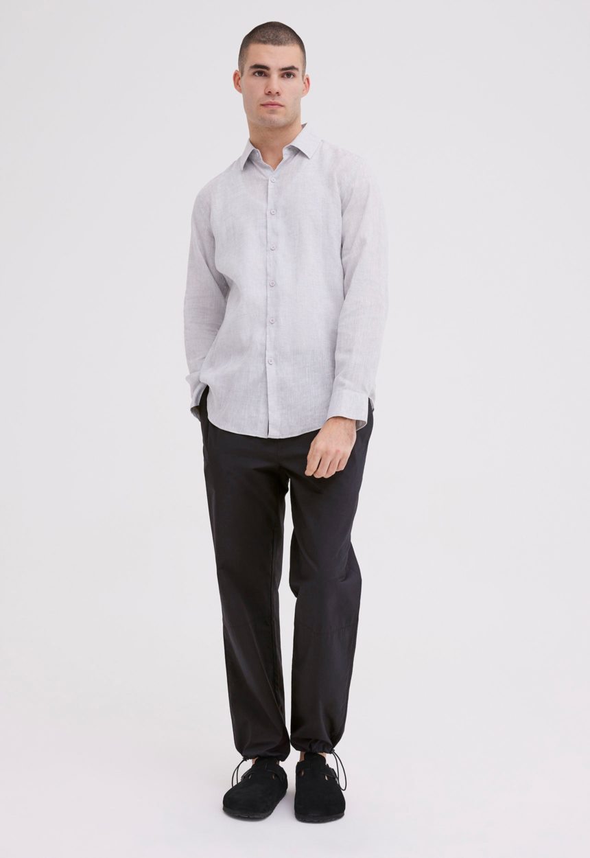 Jac + Jack Peck Linen Shirt - Nimbus Grey